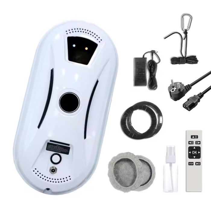 Robot Laveur De Vitre 5600Pa - Pulvérisation Automatique - Télécommande - Détection Des Bords - Sécurité Anti-Chute