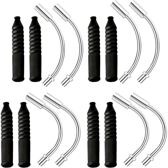 Lot De 8 Tuyaux De Guidage De Câble De Frein Pour Vélo - Avec Embouts Caoutchouc, Compatible VTT Et Route