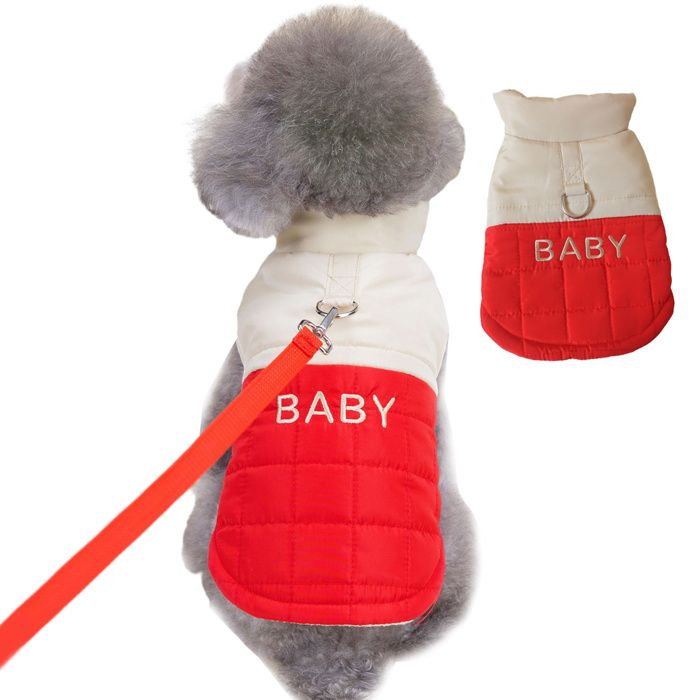 Meilleurs prix pour Manteau dhiver coupe-vent pour chien veste chaude pour chien vêtement pour animaux de compagnie par temps froid (rouge)