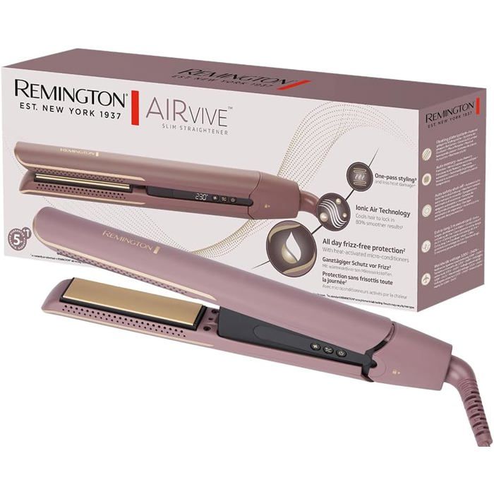 Lisseur Cheveux Remington AIRvive S8930 Technologie Ionic Air Plaques Ultra Céramiques