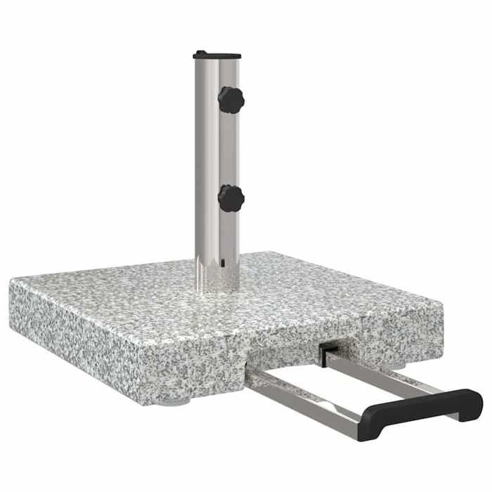 Pied de parasol - HELLOSHOP26 - Modèle moderne - Granite - 41 x 41 x 37 cm - Avec roues