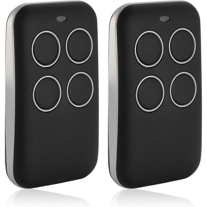 2pcs Telecommande Garage Universelle Portail Télécommande Porte de Garage 433mhz