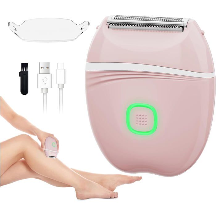 Rasoir électrique pour femme rechargeable utilisable à sec ou sous leau tondeuse pour le corps (maillot aisselles jambes ...