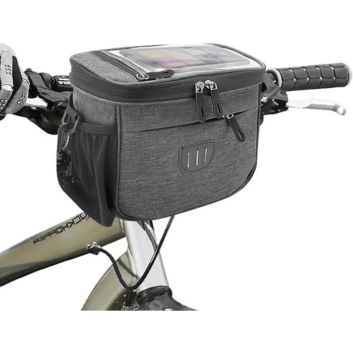 5L Sacoche de Guidon Vélo Sac Avant Vélo Étanche Panier Grande Capacité Sacoches avec Support pour Téléphon Rangement