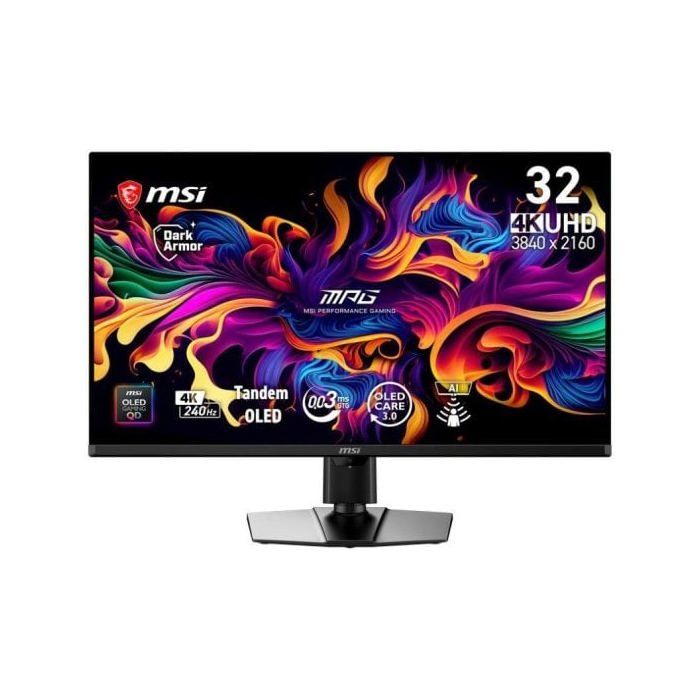 Écran PC MSI MPG 322UR QD OLED X24 32 Ultra HD 4K 240Hz QD OLED 0 03ms USB C - vue 2