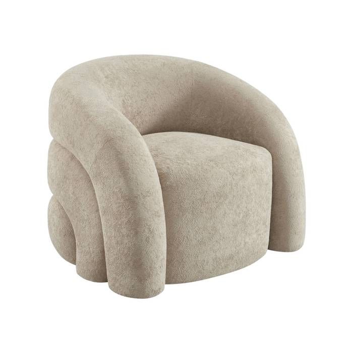 Fauteuil organique tissu 1 place beige - Renbo Fauteuil organique tissu 1 place beige - Renbo
