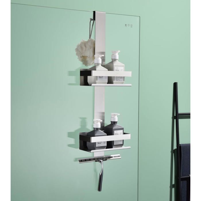 Etagere Douche à Suspendre Acier Inoxydable SUS304 Etagère de Douche Avec Crochets étagère de Douche Suspendue en Verre