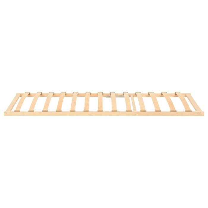 Sommier à Lattes sans matelas avec 13 Lattes 1 place Anthracite 90x200 cm en hêtre massif avec structure stable pour Chambre 888120