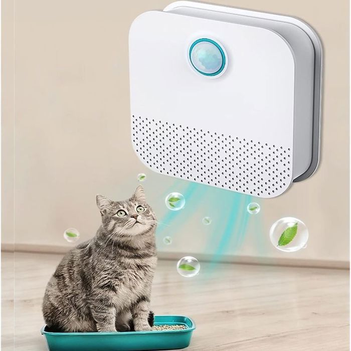 Désodorisant de litière pour chats - Rechargeable Autonomie 15 jours - Petits espaces