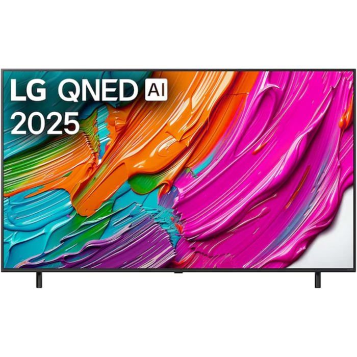 TV QNED AI 2025 Smart TV 4K Technologie QNED HDR WiFi Bluetooth Téléviseur Connecté WebOS Mode Jeu Télécommande Vocale Noir