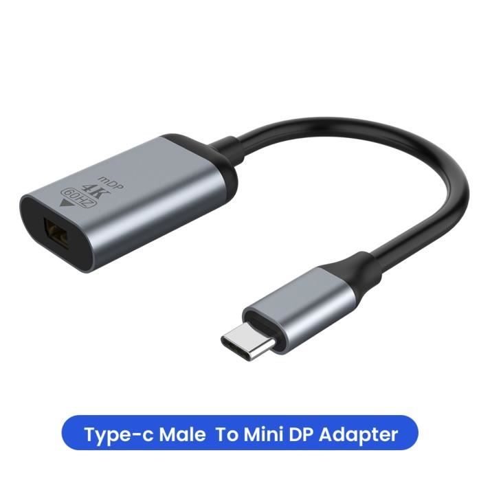 C & A Convertisseur vidéo Type-C à compatible HDMI USB C à VGA Mini DP RJ45 
