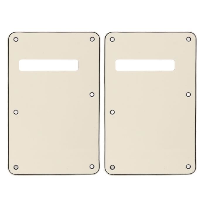 Lot De 2 Plaques Arrière Pour Guitare Électrique - PVC Blanc 6 Trous - Protection Contre Les Rayures