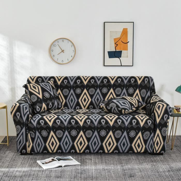 Housse de Canapé Extensible 3 Place Couverture Canapé avec Accoudoirs Moderne Couvre Canapé Elastique Universelle Revêtement 1
