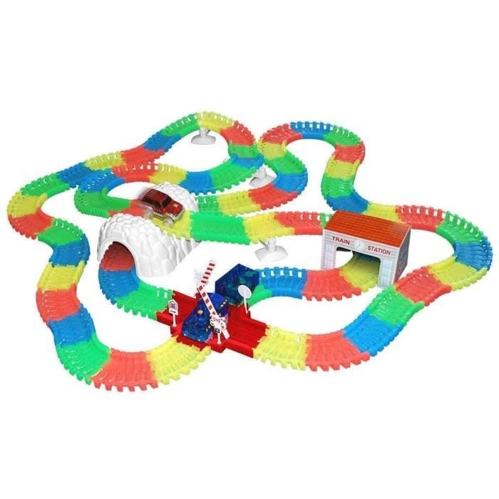 LIGHTNING SPEEDY Mega Circuit, Flexible and Modular Circuit with 2 Bright Cars and Full of Ultra Fun Accessories – As Seen on TV