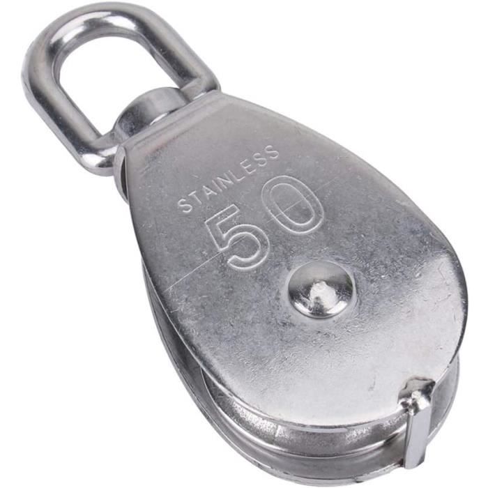 Poulies Cordage Poulie En Acier Inoxydable - 2 Pièces Pour Bateau, Kayak Ou Canoë - Haute Résistance Et Rotation Fluide Bloc Poulie Levage