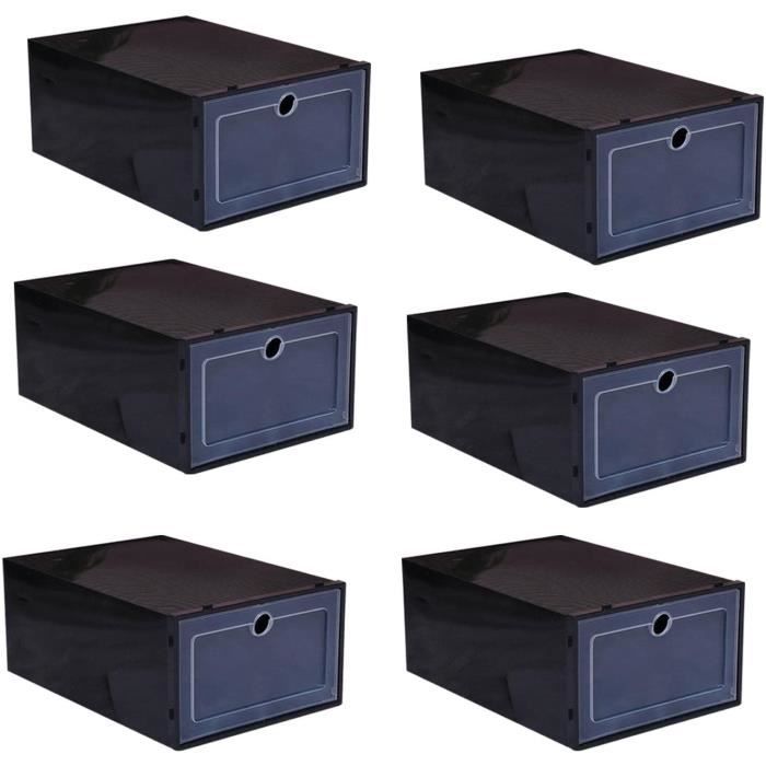 Lot de 6 Boîtes de rangement avec poignées et coins en métal déco Délicatesse