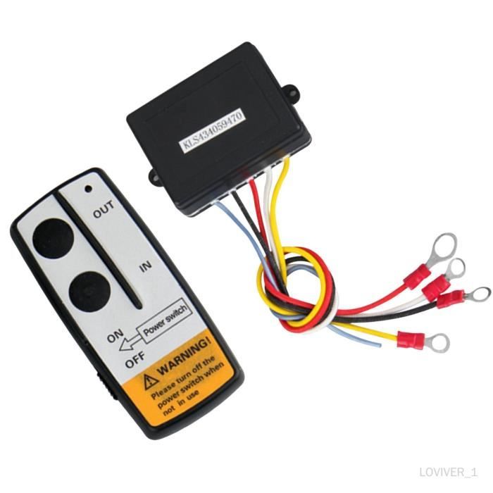 Télécommande Treuil électrique Filaire - Câble 0,6 M, Boutons Poussoir Avant/arrière - Compatible Treuils 12V Jusqu'à 2268 Kg