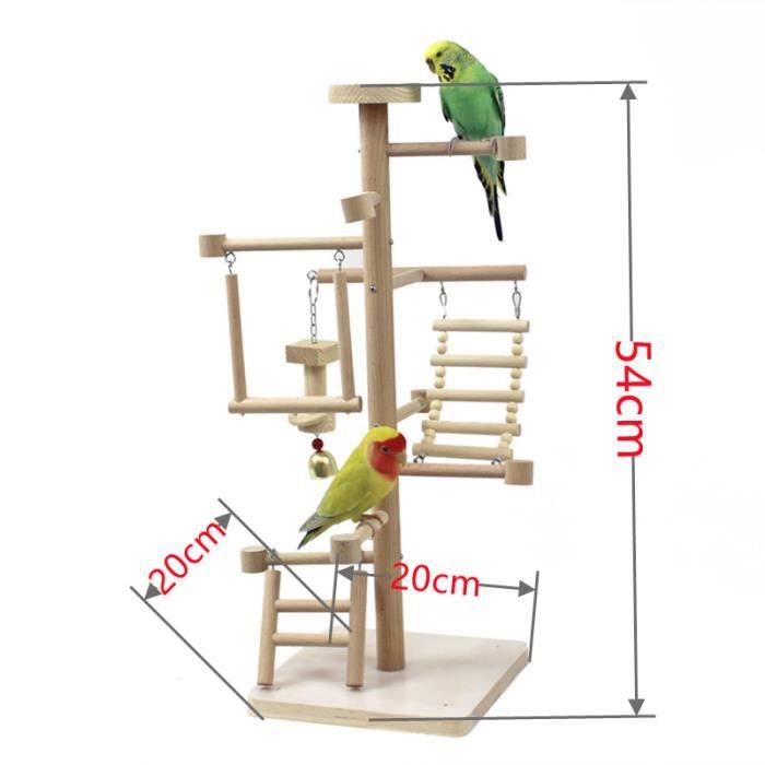 Jouets pour oiseaux en bois, perchoirs en bois perroquet