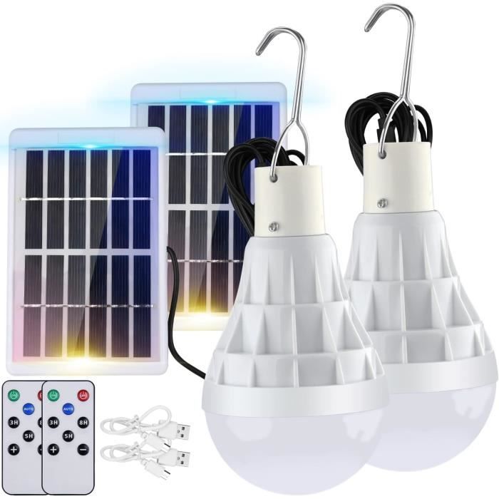 Ampoule LED d'urgence avec crochets, batterie aste, lampe LED