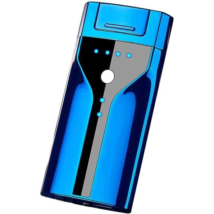 Briquet Plasma Électrique Rechargeable USB - Arc Invisible Anti-Vent Avec 3 Strass, Étanchéité IPX4, Bleu Élégant Briquet Electrique Briquet Plasma Électrique Rechargeable USB - Arc Invisible Anti-Vent Avec 3 Strass, Étanchéité IPX4, Bleu Élégant Briquet Electrique