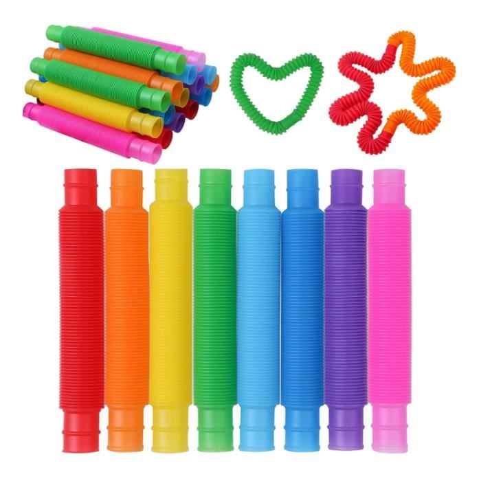 Lot De 6 Tubes Pop Sensoriels - Jouet Fidget Pour Enfants, Favoris De Fête, Anti-stress