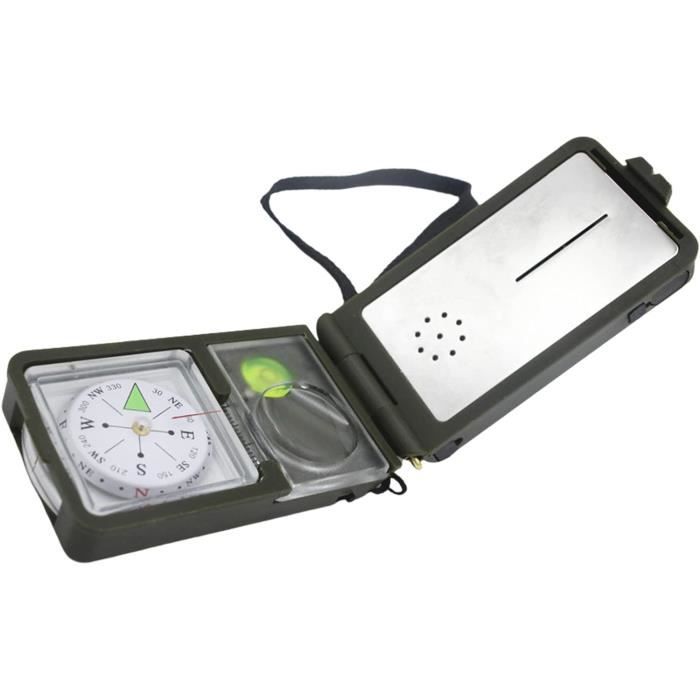 Boussole dorée pour la navigation, la randonnée, la survie, la randonnée, la survie - Boussole en métal étanche - Boussole de navigation de camping - Équipement de survie pour la randonnée, les