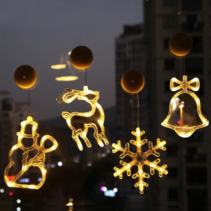 Guirlande lumineuse de décoration de noël à LED, lampe alimentée