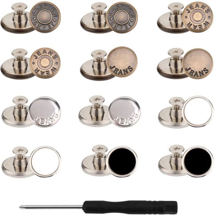 180 Pièces Boutons Pression en Métal, Pression Metal Couture, Kit de