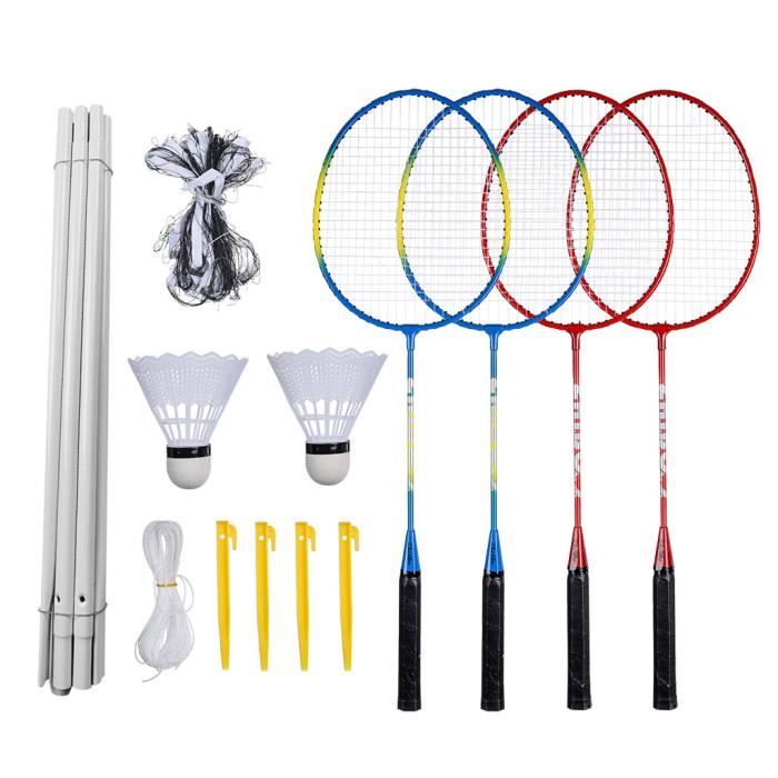 Swing Sports Ensemble de badminton d'extérieur portable avec filet – Filet  debout de 1,5 m avec oiseaux et raquettes de badminton Lot de 2