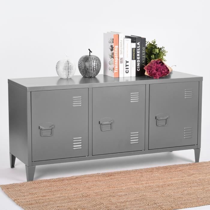 Furnish1 Meuble De Rangement En Metal Armoire De Bureau Enfilade