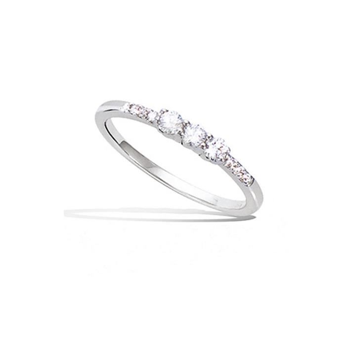 Bague ALLIANCE FEMME douze Zirconiums Plaqué OR NEUF T 56