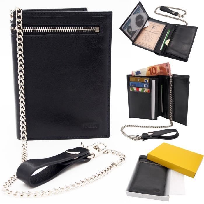 YEHMAN Porte-cartes En Cuir Véritable - 7 Emplacements - Design Minimaliste Ultra-Plate Pour Veste/Poche - Cuir De Vachette Naturel
