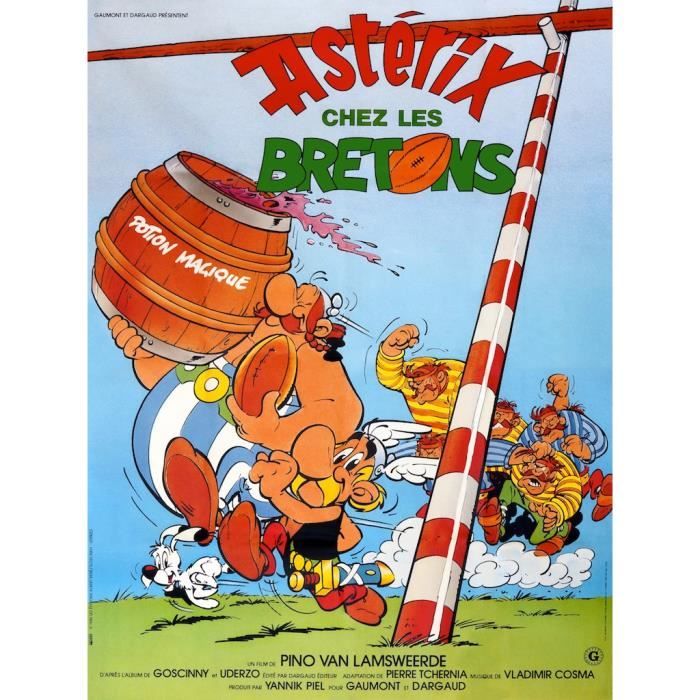 Asterix Chez Les Bretons Le Film ASTERIX CHEZ LES BRETONS reproduction affiche de cinéma en 60x80cm