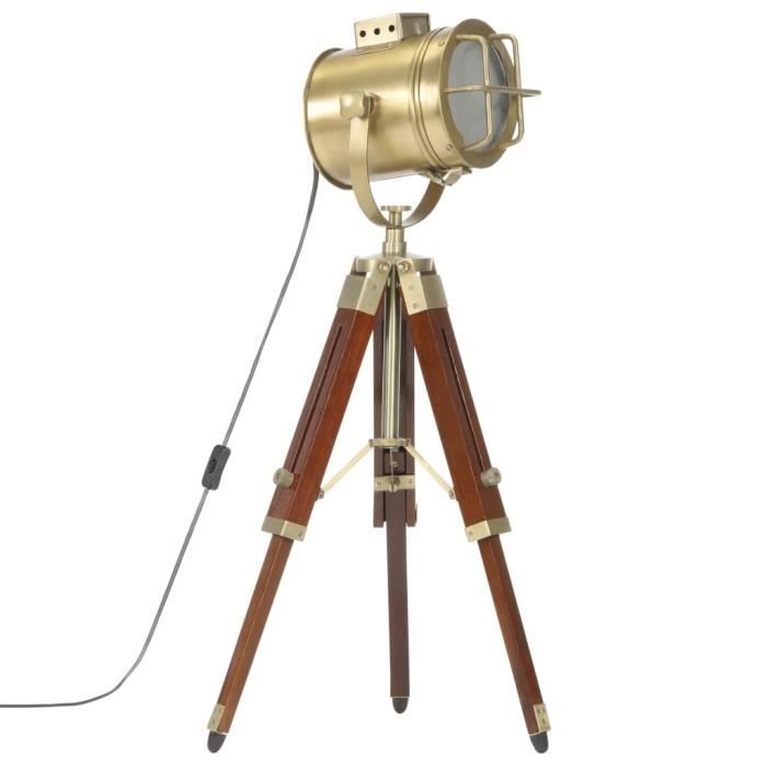 Mini Trépied Réglable Avec Lampe Torche - Support Pour Objectif Ou Projecteur - Alu/nylon Noir