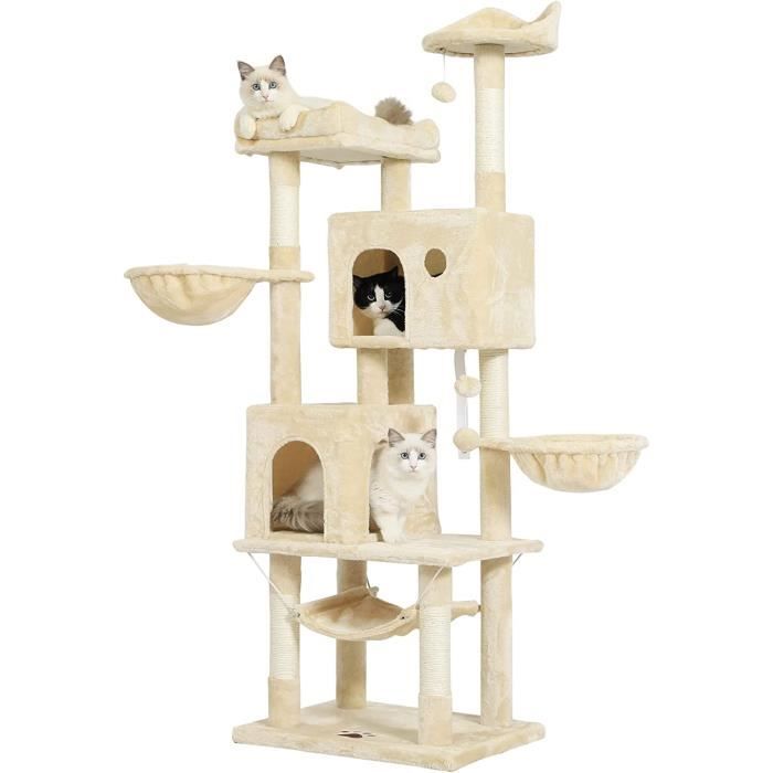 Arbre à Chat pour Grands Chats avec 2 Grandes grottes pour Chat Arbre à ...