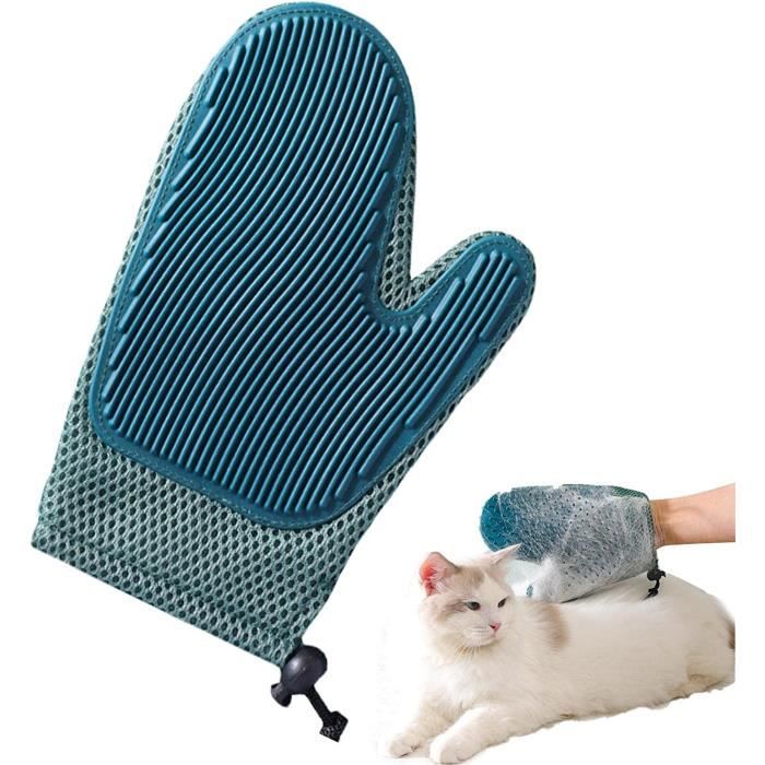 Gants De Toilettage Double Face Pour Chien/chat - Anti-poils, Antistatique, Lavable - 24x16 Cm