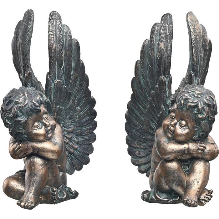 Deux Anges En Bronze - Statuettes Décoratives, Matière Bronze