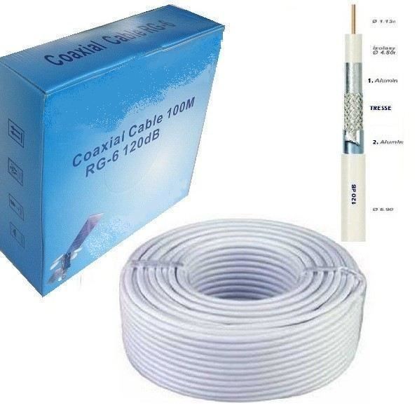 CABLE COAXIAL 120dB 100M ANTENNE PARABOLE - réglage antenne, avis et prix  pas cher - Cdiscount
