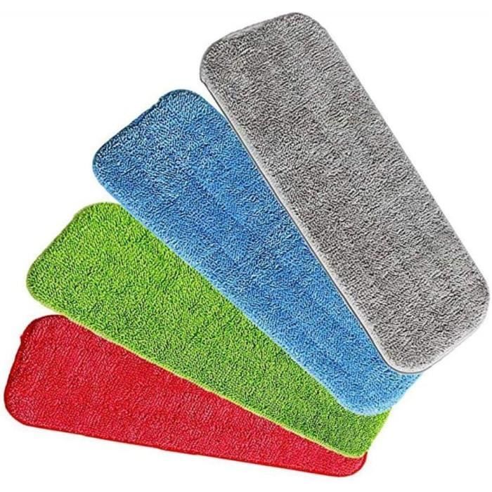 Lot De 3 Têtes De Serpillère Microfibre Triangulaires - Recharge Pour Nettoyage Des Sols Durs - Lavable Et Réutilisable