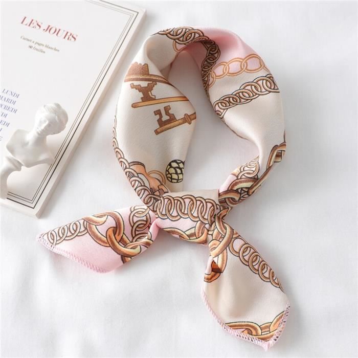 Foulard Ruban Étroitsourcing Map - Motif Cœur, 6 Couleurs - Polyvalent : Cheveux, Cou, Sac, Poignée - Cadeau Chic Femme - 3