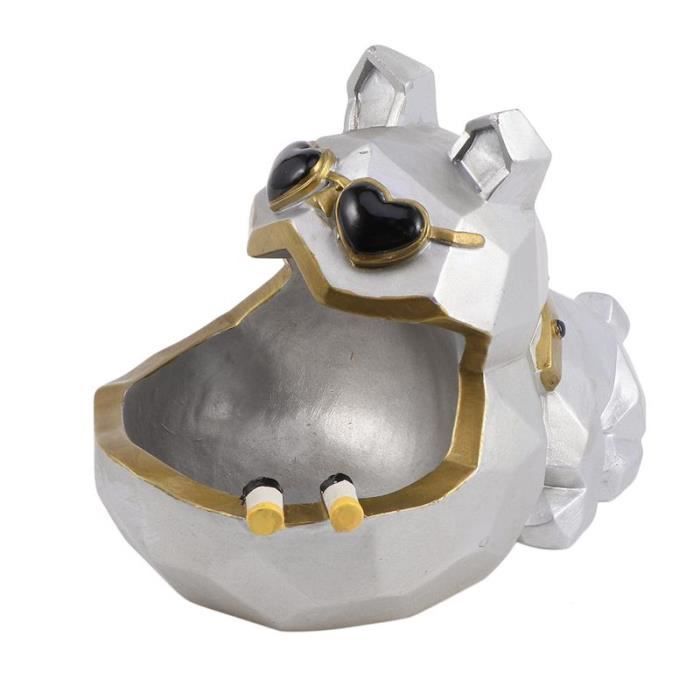 Statue Decoration Interieur Kare Design Figurine Décorative Sitting Angel Dog, Doré-noir, Animal Chien, Decoration Pour Salon, Chambre, 22x12x21cm Objet Design Insolite