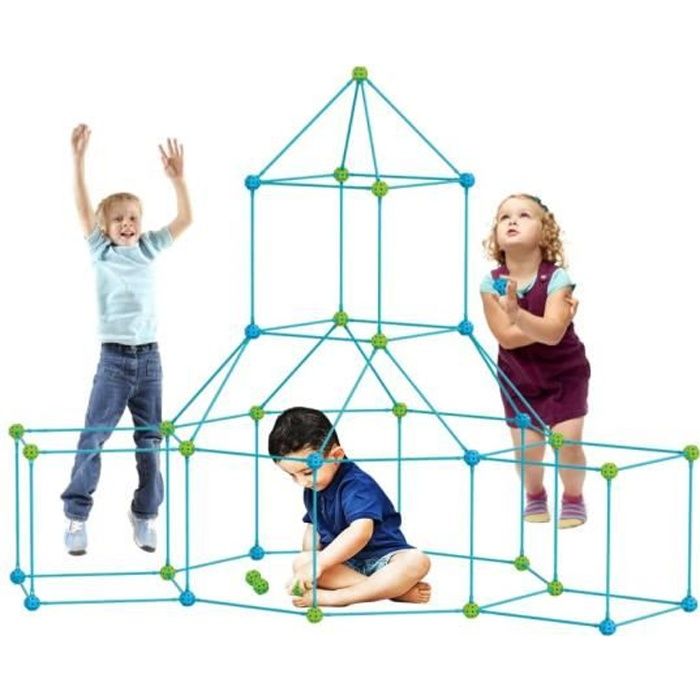 Kids Fort Building Kits,DIY Puzzle,Maison Jouet,Construisez Votre cabane,Tente pour Enfants,Bricolage Construction Châteaux Tunnels