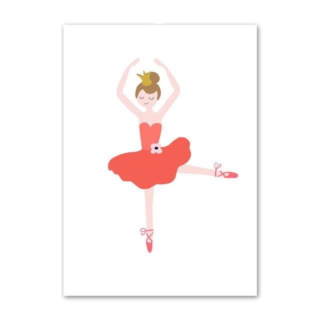 Lb24227 Style Nordique Toile Photos Decor A La Maison Dessin Anime Personnage Fille Renard Peintures Art Mural Imprime Affiche Hotel Achat Vente Affiche Poster Cdiscount