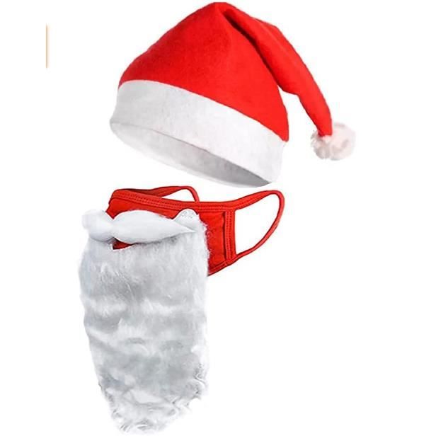 Costume Père Noël Adulte Complet - Velours Rouge, Barbe Et Perruque, Taille S à 5XL, Pour Fêtes