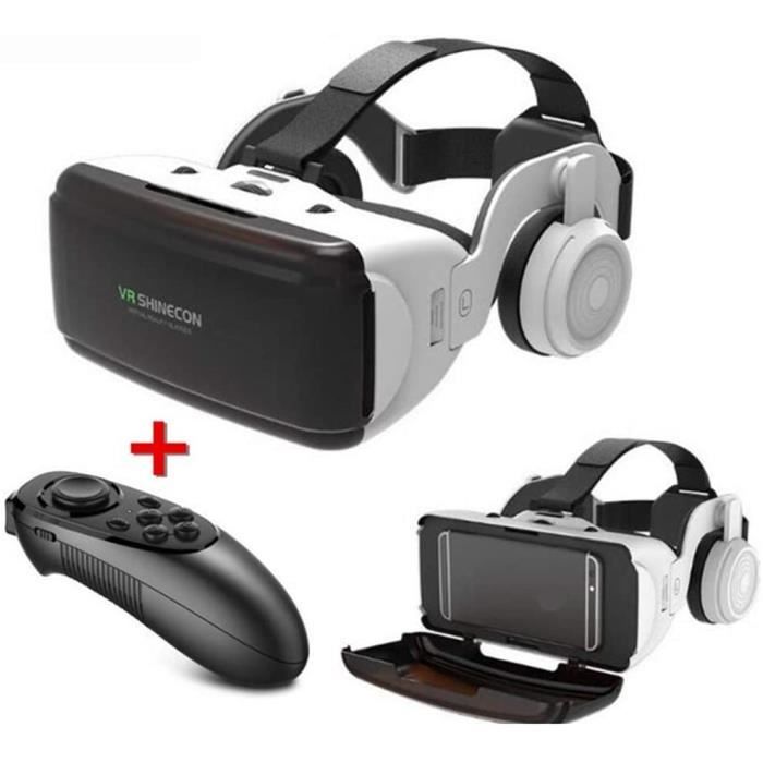 Casque VR, Lunettes de réalité virtuelle 3D protégeant Les Yeux avec  contrôleur et Casque Amovible, Compatible avec Un écran de A377 - Cdiscount
