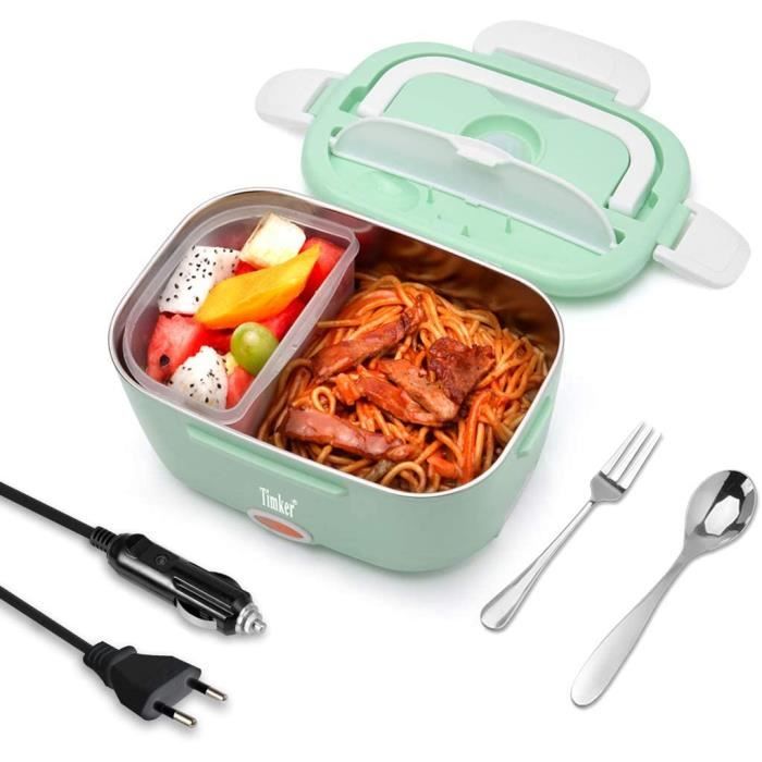 Gamelle Chauffante Rechargeable 1L - Boîte Repas électrique En Inox, Pour Bureau, Voyage, Pique-nique