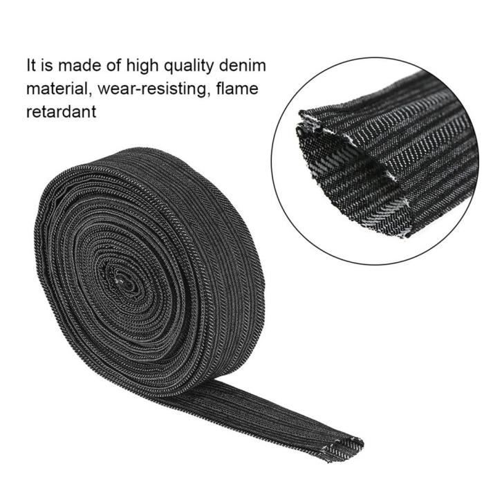 Gaine Spirale Pour Câbles - 20m + 15m, Noir, Flexible, Protection Anti-morsure