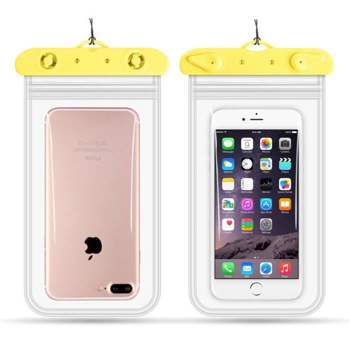 Pochette étanche Pour Téléphone DAKLOP - Lot De 2, IPX8, Pour Smartphones Jusqu'à 7 Pouces - Natation, Plage, Sports Nautiques - 10