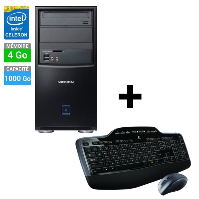 Pc De Bureau Medion B315 Ensemble Clavier Souris Logitech Mk710 Prix Pas Cher Cdiscount