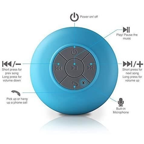 Multifonction Se Ventouse Partout Enceinte Bluetooth Waterproof Champignon Mob Son Puissant Id/ée Cadeau